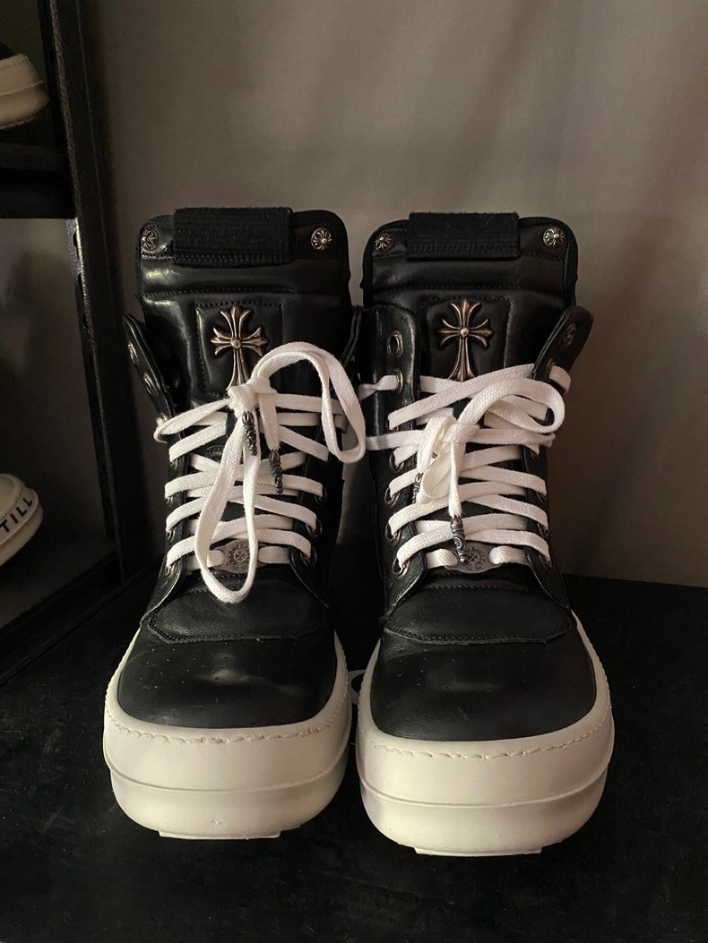 Rick Owens Кеды Chrome Hearts — фото 1